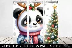 Cute Baby Panda in Winter 20 Oz Tumbler Product Image 2