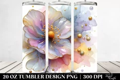 Abstract Poppy Design, High-Quality 20 Oz Tumbler Product Image 2