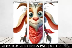 Confused Goat with Bandana Clipart Product Image 2