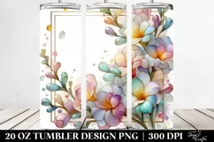 Shiny Freesia Watercolor Splash 20 oz Tumbler Product Image 2