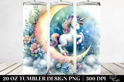 Magical Moon Unicorn Pirouetting | 20 Oz Tumbler Product Image 2