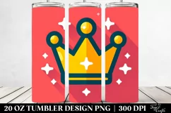 Colorful Holiday Crown Clipart, High-Quality 20 Oz Tumbler Product Image 2