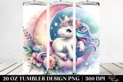 Hidden Moon Unicorn Pirouetting | 20 Oz Tumbler Product Image 2