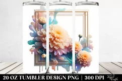 Abstract Pastel Glossy Marigold Tumbler | 20 oz Tumbler Product Image 2
