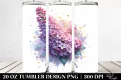 Lilac Golden Insertions Watercolor Tumbler Product Image 2