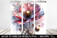 Flower Tumbler sublimation Clipart Product Image 2