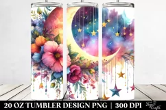 Vibrant Half Moon Hanging Stars | 20 oz Tumbler Product Image 2
