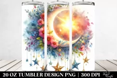 Vibrant Half Moon and Stars | 20 oz Tumbler Product Image 2