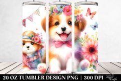 Colorful Cute Dog Tumbler Design | 20 oz Tumbler Product Image 2