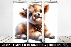 Cute Baby Highland Cow Clipart Product Image 2