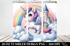 Whimsical Tower Unicorn Rainbow | 20 Oz Tumbler Product Image 2