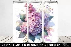Gold Lilac Tumbler sublimation Clipart Product Image 2