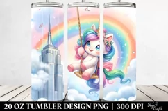 Fantasy Tower Unicorn Rainbow | 20 Oz Tumbler Product Image 2