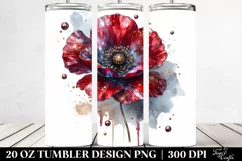 Poppy Tumbler sublimation Clipart Product Image 2