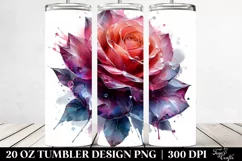 Rose Tumbler sublimation Clipart Product Image 2