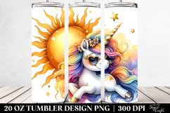 Cute Unicorn,Beachwear,Golden Sun | 20 Oz Tumbler Product Image 2