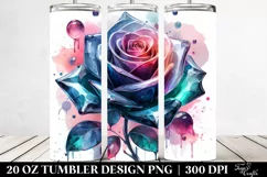 Rose Tumbler sublimation Clipart Product Image 2