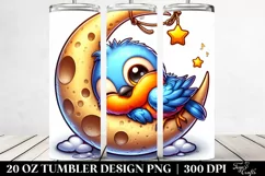 Cute Enthusiastic Colorful Cartoon Baby Robin Napping | 20 Product Image 2