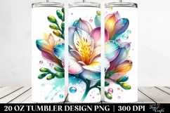 Freesia Tumbler sublimation Clipart Product Image 2
