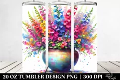 Colorful Lobelia Pot Tumbler Product Image 2