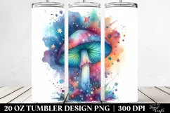 Colorful Watercolor Magical Celestial Astral Mushroom | 20 Product Image 2