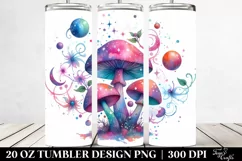 Colorful Watercolor Magical Celestial Astral Mushroom | 20 Product Image 2