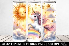Unicorn Starbeam Tumbler sublimation Clipart Product Image 2