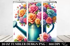 Colorful Rose Watering Can Tumbler Product Image 2