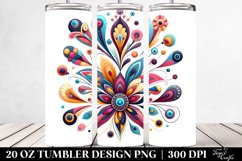 Colorful Whimsical Flowers | 20 oz Tumbler Product Image 2
