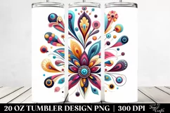 Colorful Whimsical Flowers | 20 oz Tumbler Product Image 2