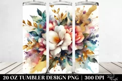 Vibrant Bouquet,Gold Foil | 20 Oz Tumbler Product Image 2
