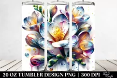 Freesia Tumbler sublimation Clipart Product Image 2