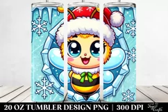 Cute Retro Baby Bee for Holidays, Transparent 20 Oz Tumbler Product Image 2