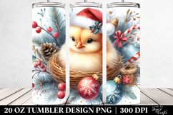 Watercolor Baby Chicken with Christmas Decorations, 20 Oz Product Image 2