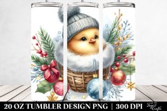 Watercolor Baby Chicken with Christmas Decorations, 20 Oz Product Image 2
