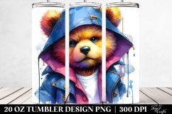 Vibrant Baby Bear Model Pose | 20 Oz Tumbler Product Image 2