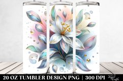 Abstract Snowdrop | 20 Oz Tumbler Product Image 2