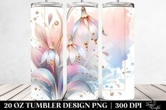 Abstract Snowdrop | 20 Oz Tumbler Product Image 2