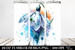 Snowdrop Tumbler sublimation Clipart Product Image 2