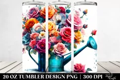 Colorful Rose Watering Can Tumbler Product Image 2