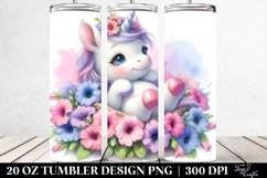Cute Baby Unicorn Petunia Tumbler Product Image 2