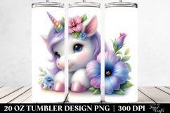 Cute Baby Unicorn Petunia Tumbler Product Image 2