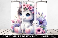 Baby Unicorn Petunia | 20 oz Tumbler Product Image 2