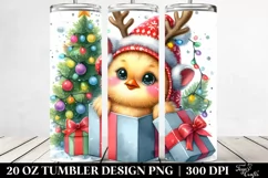 Expressive Winter Chicken Baby Watercolor 20 Oz Tumbler Product Image 2