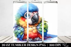 Colorful Baby Macaw Cuddling Carousel Tumbler Product Image 2