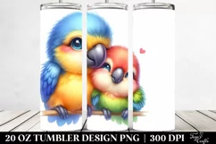 Colorful Baby Macaw Cuddling Carousel Tumbler Product Image 2