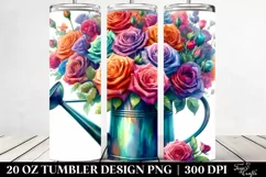 Colorful Rose Watering Can Tumbler Product Image 2