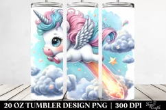 Baby Unicorn,Meteor,Cloud | 20 Oz Tumbler Product Image 2