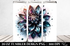 Dahlia Tumbler sublimation Clipart Product Image 2