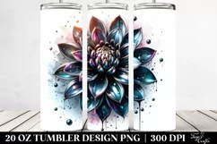 Dahlia Tumbler sublimation Clipart Product Image 2